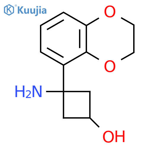 3-amino-3-(2,3-dihydro-1,4-benzodioxin-5-yl)cyclobutan-1-ol structure
