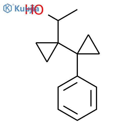 1-1-(1-phenylcyclopropyl)cyclopropylethan-1-ol structure