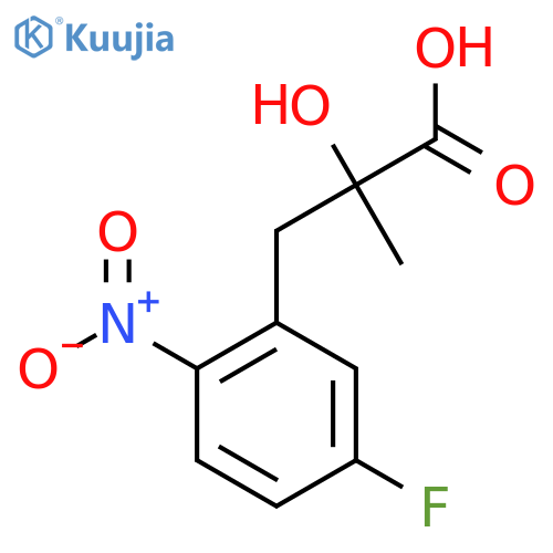 3-(5-fluoro-2-nitrophenyl)-2-hydroxy-2-methylpropanoic acid structure