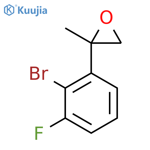 2-(2-bromo-3-fluorophenyl)-2-methyloxirane structure