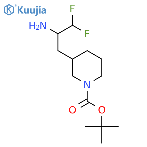 tert-butyl 3-(2-amino-3,3-difluoropropyl)piperidine-1-carboxylate structure