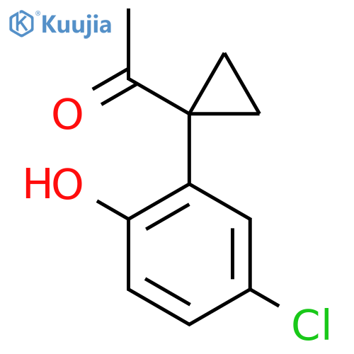 1-1-(5-chloro-2-hydroxyphenyl)cyclopropylethan-1-one structure