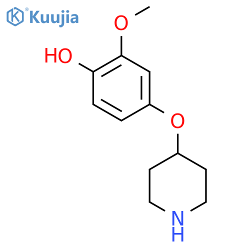 2-methoxy-4-(piperidin-4-yloxy)phenol structure
