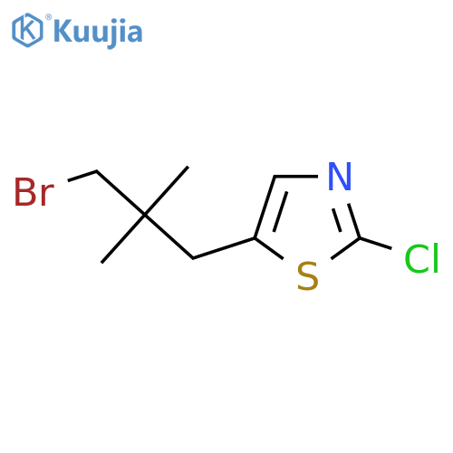 5-(3-bromo-2,2-dimethylpropyl)-2-chloro-1,3-thiazole structure