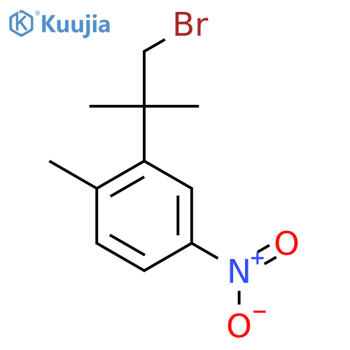 2-(1-bromo-2-methylpropan-2-yl)-1-methyl-4-nitrobenzene structure