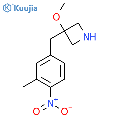 3-methoxy-3-(3-methyl-4-nitrophenyl)methylazetidine structure