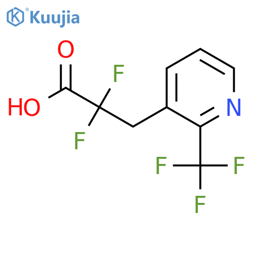 2,2-difluoro-3-2-(trifluoromethyl)pyridin-3-ylpropanoic acid structure