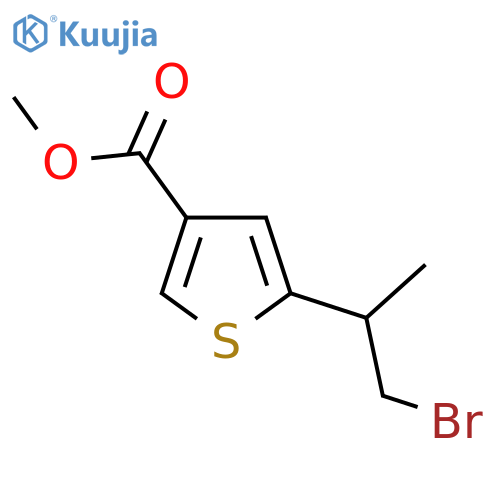 methyl 5-(1-bromopropan-2-yl)thiophene-3-carboxylate structure