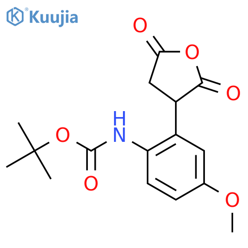 tert-butyl N-[2-(2,5-dioxooxolan-3-yl)-4-methoxyphenyl]carbamate structure