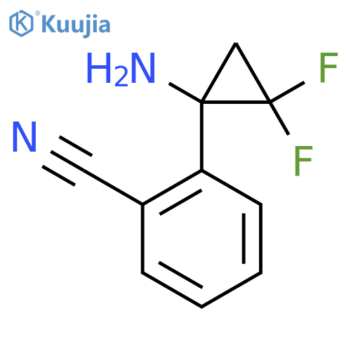 2-(1-amino-2,2-difluorocyclopropyl)benzonitrile structure