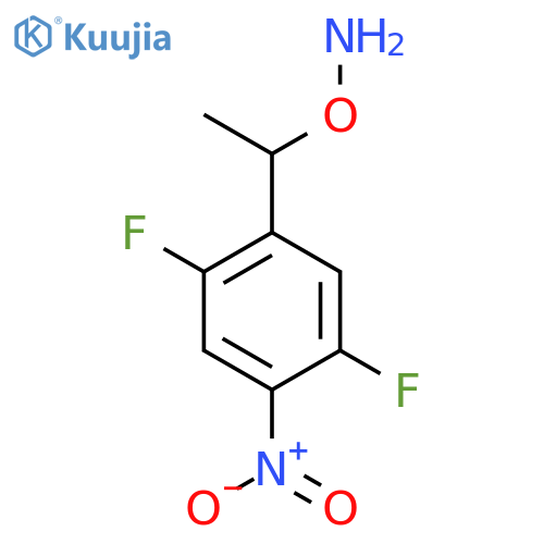 O-1-(2,5-difluoro-4-nitrophenyl)ethylhydroxylamine structure