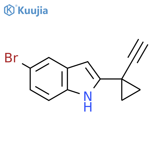 5-bromo-2-(1-ethynylcyclopropyl)-1H-indole structure