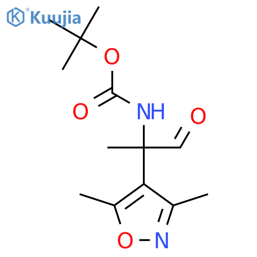 tert-butyl N-2-(dimethyl-1,2-oxazol-4-yl)-1-oxopropan-2-ylcarbamate structure