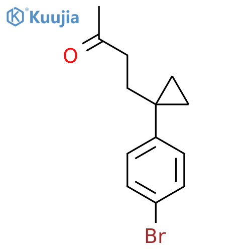 4-1-(4-bromophenyl)cyclopropylbutan-2-one structure