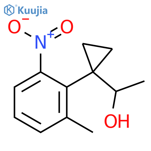 1-1-(2-methyl-6-nitrophenyl)cyclopropylethan-1-ol structure