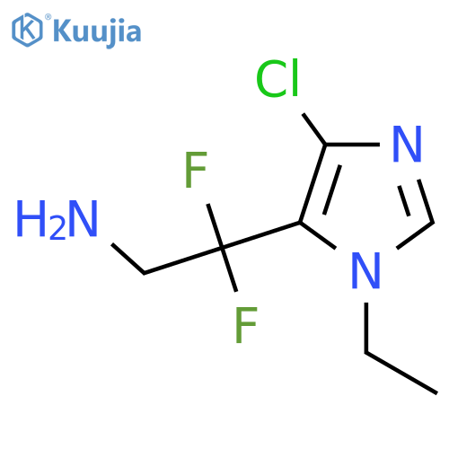 2-(4-chloro-1-ethyl-1H-imidazol-5-yl)-2,2-difluoroethan-1-amine structure