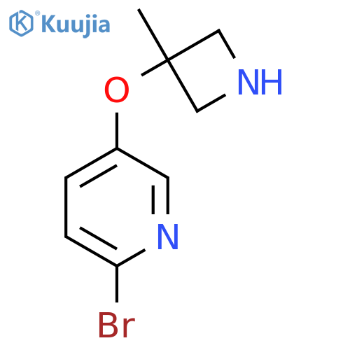 2-bromo-5-(3-methylazetidin-3-yl)oxypyridine structure