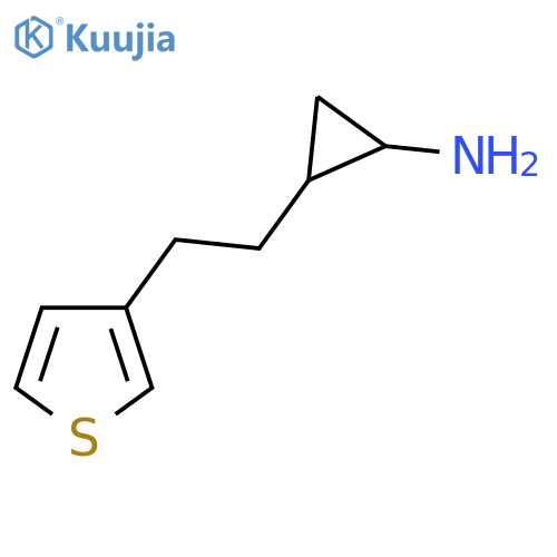2-2-(thiophen-3-yl)ethylcyclopropan-1-amine structure