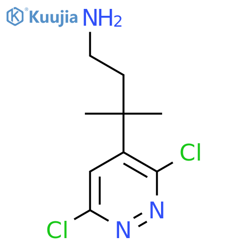 3-(3,6-dichloropyridazin-4-yl)-3-methylbutan-1-amine structure
