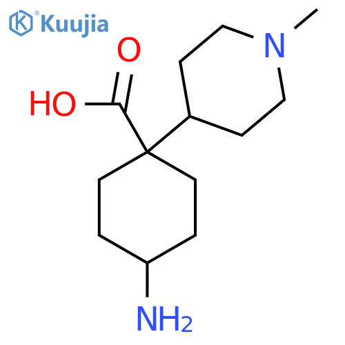 4-amino-1-(1-methylpiperidin-4-yl)cyclohexane-1-carboxylic acid structure