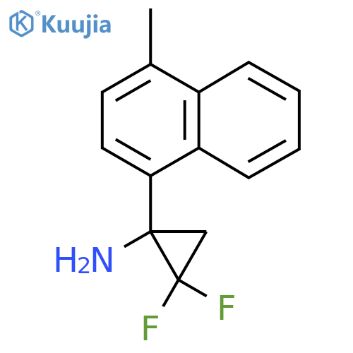 2,2-difluoro-1-(4-methylnaphthalen-1-yl)cyclopropan-1-amine structure