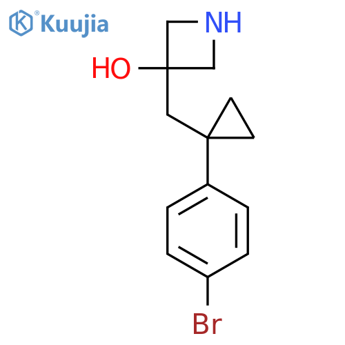 3-{1-(4-bromophenyl)cyclopropylmethyl}azetidin-3-ol structure