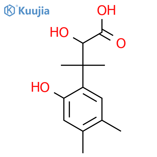 2-hydroxy-3-(2-hydroxy-4,5-dimethylphenyl)-3-methylbutanoic acid structure