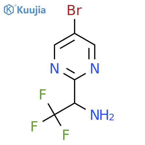1-(5-bromopyrimidin-2-yl)-2,2,2-trifluoroethan-1-amine structure