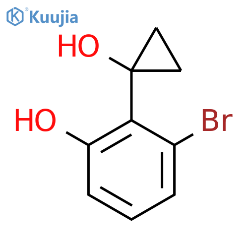 3-bromo-2-(1-hydroxycyclopropyl)phenol structure