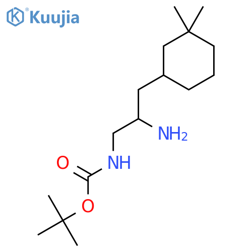 tert-butyl N-2-amino-3-(3,3-dimethylcyclohexyl)propylcarbamate structure