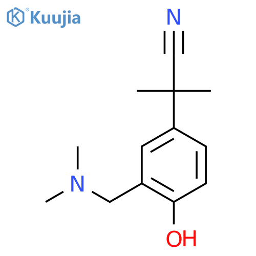 2-{3-(dimethylamino)methyl-4-hydroxyphenyl}-2-methylpropanenitrile structure