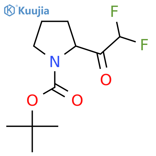 tert-butyl 2-(2,2-difluoroacetyl)pyrrolidine-1-carboxylate structure