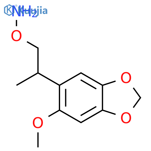 O-2-(6-methoxy-1,3-dioxaindan-5-yl)propylhydroxylamine structure