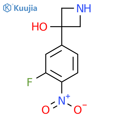 3-(3-fluoro-4-nitrophenyl)azetidin-3-ol structure