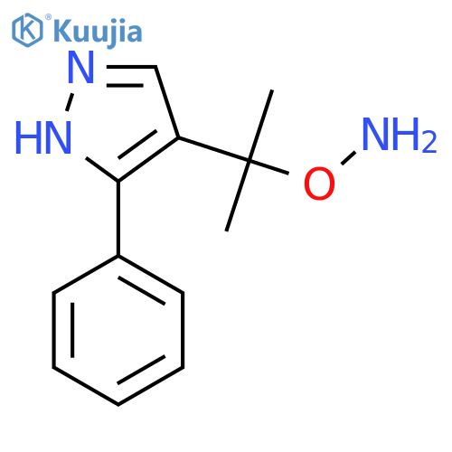 O-2-(3-phenyl-1H-pyrazol-4-yl)propan-2-ylhydroxylamine structure