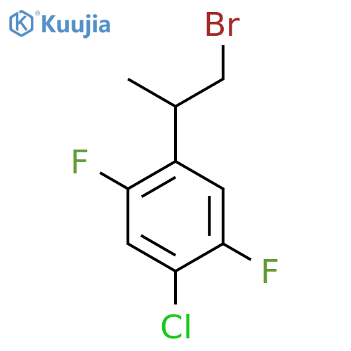 1-(1-bromopropan-2-yl)-4-chloro-2,5-difluorobenzene structure