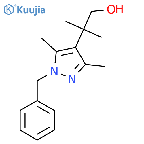 2-(1-benzyl-3,5-dimethyl-1H-pyrazol-4-yl)-2-methylpropan-1-ol structure