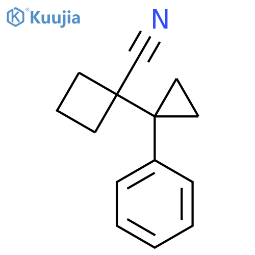 1-(1-phenylcyclopropyl)cyclobutane-1-carbonitrile structure
