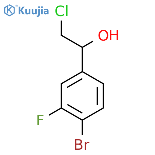 1-(4-bromo-3-fluorophenyl)-2-chloroethan-1-ol structure
