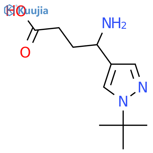 4-amino-4-(1-tert-butyl-1H-pyrazol-4-yl)butanoic acid structure