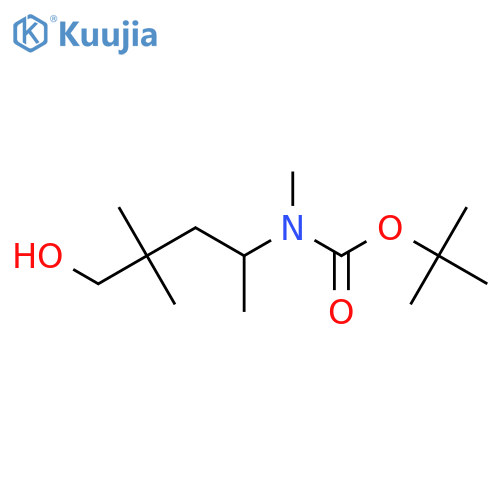 tert-butyl N-(5-hydroxy-4,4-dimethylpentan-2-yl)-N-methylcarbamate structure