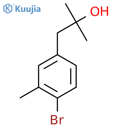 1-(4-bromo-3-methylphenyl)-2-methylpropan-2-ol structure