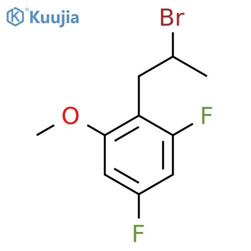 2-(2-bromopropyl)-1,5-difluoro-3-methoxybenzene structure