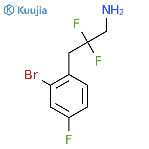 3-(2-bromo-4-fluorophenyl)-2,2-difluoropropan-1-amine structure