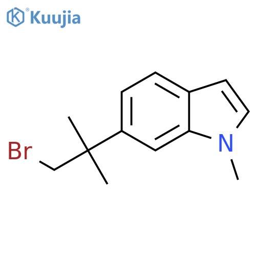 6-(1-bromo-2-methylpropan-2-yl)-1-methyl-1H-indole structure