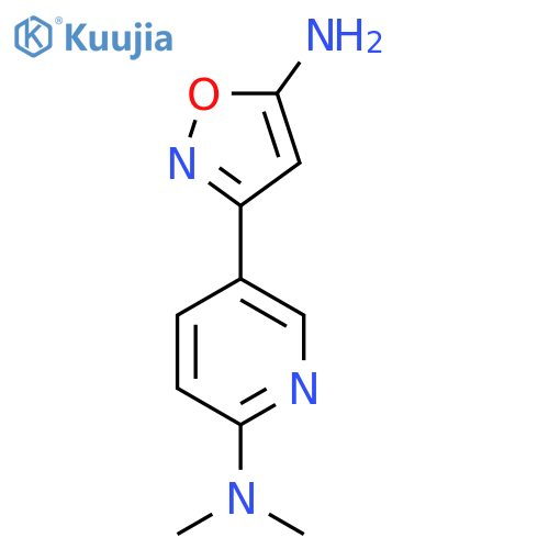5-(5-amino-1,2-oxazol-3-yl)-N,N-dimethylpyridin-2-amine structure