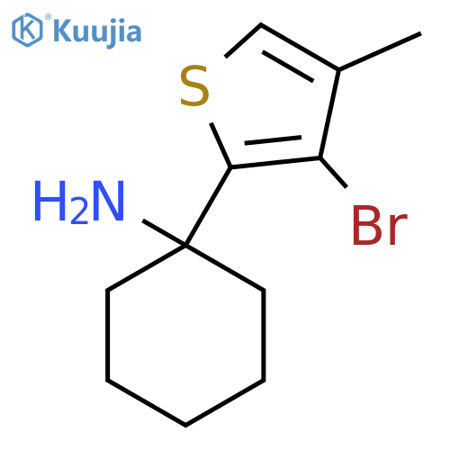 1-(3-bromo-4-methylthiophen-2-yl)cyclohexan-1-amine structure