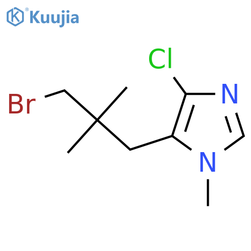 5-(3-bromo-2,2-dimethylpropyl)-4-chloro-1-methyl-1H-imidazole structure