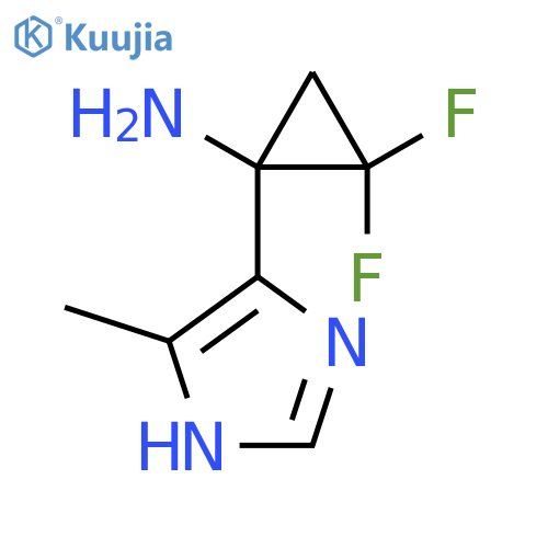 2,2-difluoro-1-(4-methyl-1H-imidazol-5-yl)cyclopropan-1-amine structure