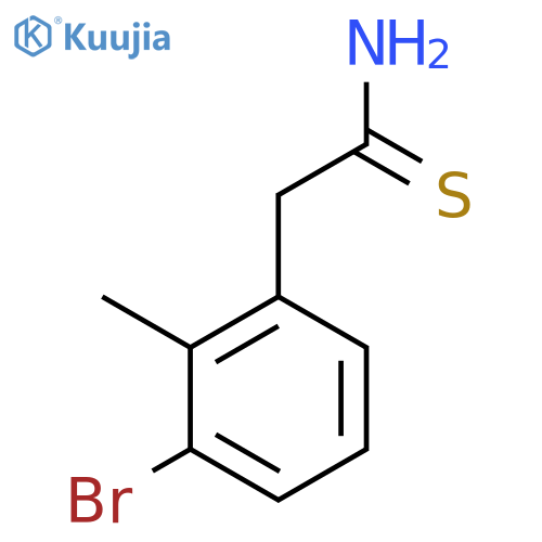 2-(3-bromo-2-methylphenyl)ethanethioamide structure